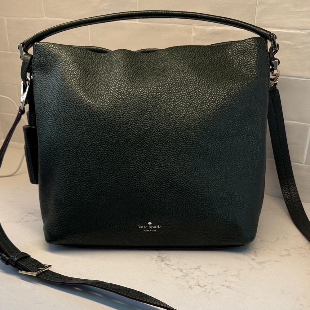 Kate Spade Dark Green Leather Shoulder Bag